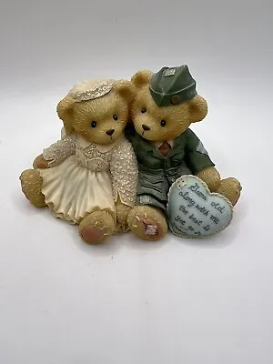 1997 Cherished Teddies Bear Figurine Forever Yours Military Wife Bride Soldier • $18