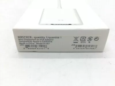 NEW - Apple A1307 Mini DisplayPort (Thunderbolt 2) To VGA Adapter • $12