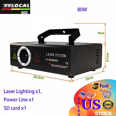 DMX512 RGB Animation Laser Projector Light ILDA SD DJ Party Stage Lighting 500mW • $169.10