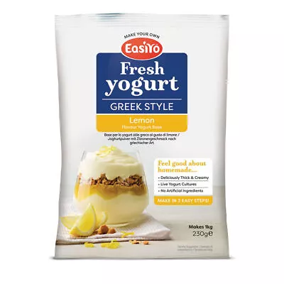 Easiyo Greek Style Lemon Yogurt 230g Sachet - Makes 1 Litre Using Yoghurt Maker • £5.59