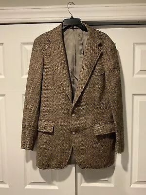 Polo Ralph Lauren Vintage Herringbone Tweed Men's Sport Coat Suit Jacket Blazer • $74.99