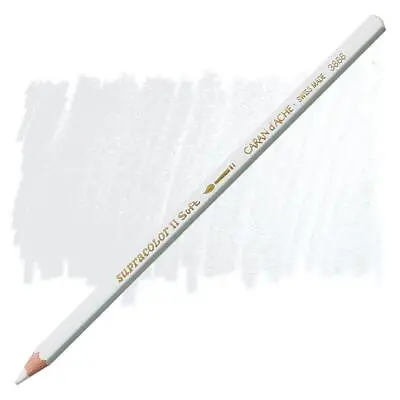 Caran D'Ache Supracolor Water Soluble Pencil - White (001) • £5.67