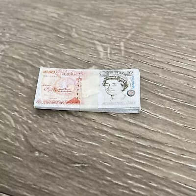 Action Figure Cash Bundle British £50 Notes For 12  Figure 1:6 Kitbash Custom • £3.99