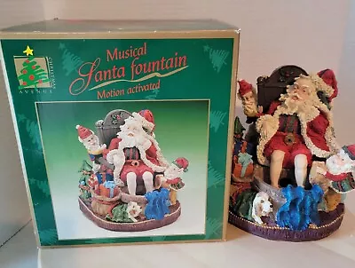 Santa Water Fountain Motion Activated Plays Carols Christmas Avenue 9 T • $26