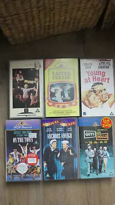 6 VHS Video Tapes MGM/Musicals Sinatra Garland Gene Kelly Doris Day And M Monroe • £12