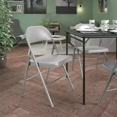 Beige Metal Stackable  Portable Folding Chairs For İndoor Outdoor  Picnic • $24.90