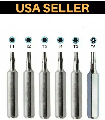 CR-V Torx Screwdriver Micro Bit Set T1T2T3T4T5TR6 (T6 Security) Star Repair • $7.46