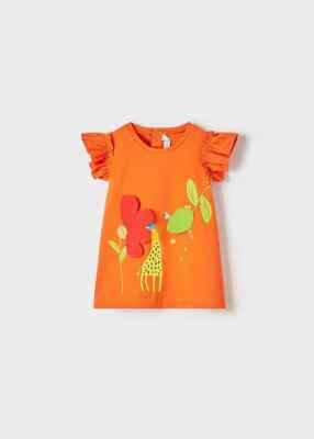 £9.45 • Buy Baby, Toddler Girl Mayoral Clementine Animal Print Dress With Frill Cap Sleeves