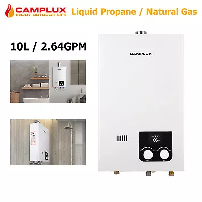 Camplux 2.64GPM Tankless Gas Water Heater LPG/NG Indoor On-Demand Instant Shower • $299.99