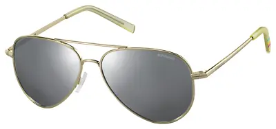 Polaroid Sunglasses For Kids PLD8015N Gold Silver Pilot Mirror/Polarized • $15.90