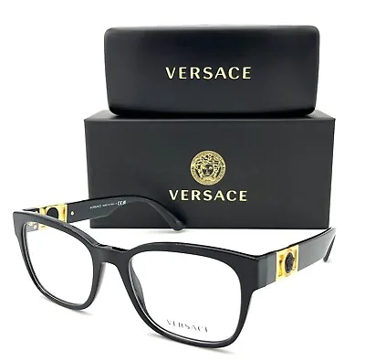 VERSACE VE3314 GB1 Black / Demo Lens 54mm Eyeglasses • $113.95
