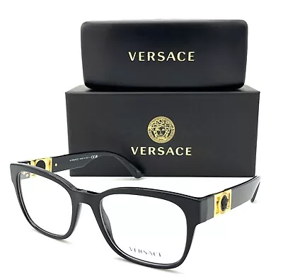 VERSACE VE3314 GB1 Black / Demo Lens 56mm Eyeglasses • $119.95