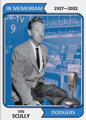 VIN SCULLY 74 ACEO ART CARD #### BUY 5 GET 1 FREE ##### Or 30% OFF 12 OR MORE • $4.95
