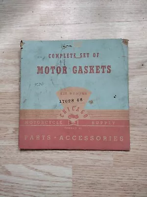 Vintage Empty Box Chicago Motorcycle Supply Complete Set Of Motor Gaskets • $20