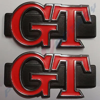 GT  2 BADGES (pair) Chrome  New For Rotary Coupe Mazda Rotor RX3 RX-3 13B 12A • $64.95