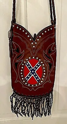 Montana Silversmiths Leather Purse Western Boot Style./ Show Your Colors! • $44.88