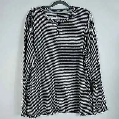 Hanes Men's Long Sleeve Striped Henley Shirt XL • $14