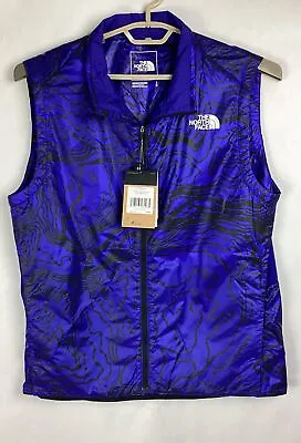 The North Face Mens Warm Insulated Vest Sz L Running Blue Reflective New • $45