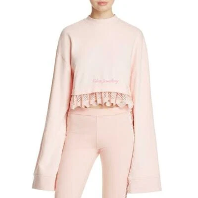 $59.95 • Buy US$150 Authentic PUMA Fenty By RIHANNA Women Pink Cropped Sweatshirt Athletic