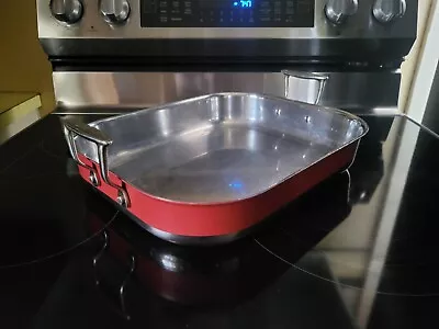 Vollrath CW2032 6 QT Red Stainless Steel SS Roaster Roasting Pan • $50