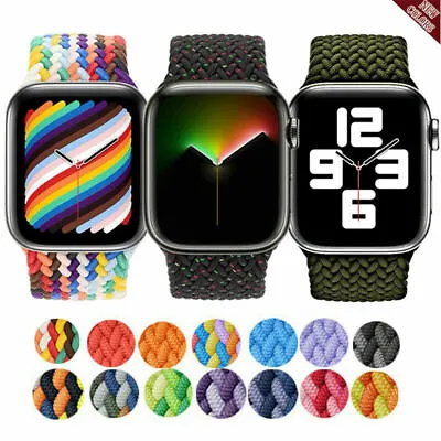 $12.99 • Buy Braided Solo Loop For Apple Watch Series 7 6 5 4 3 SE Band Strap 38/41/42/45mm