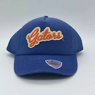 Florida Gators UF NCAA Vtg Sports Mesh Trucker Script Snapback Hat Ball Cap NWT • $12