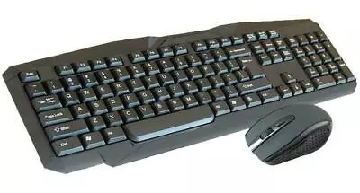 Infapower Wireless Waterproof Keyboard With Mouse Set Combo For PC/Mac Laptop • £15.25