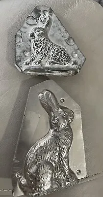 Two Rare Antique Rabbit Chocolate Molds • $65