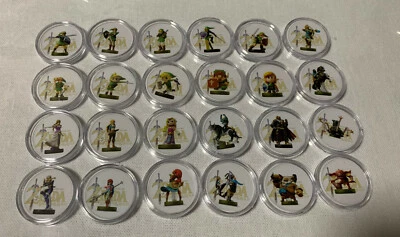 $45 • Buy Amiibo 25mm Coin Legend Of Zelda - Breath Of The Wild Hyrule Warrior Switch 24pc