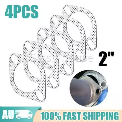 4X 2  51MM EXHAUST GASKET - 107MM BOLT SPACING 3 INCH FLANGE 4 Pieces AU • $9.95