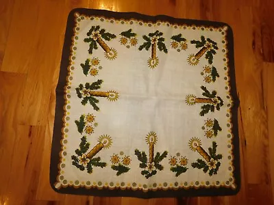 West Germany Table Topper Nagel Pipmatz Candles W/ Gold Lame Vintage Christmas • $14.99