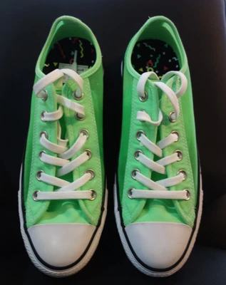 £14 • Buy Converse Size 6 Fluorescent Green Lace Up Trainers