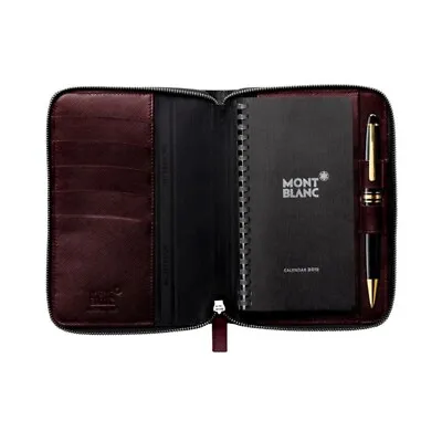 Montblanc Sartorial Leather Notebook Passport Calendar  W Business Card 109672 • $267.04