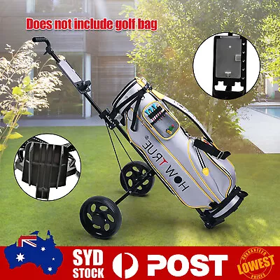 Folding Golf Buggy Push Pull Cart Foldable 2 Wheels Trolley Golfing Equipment O • $79.89