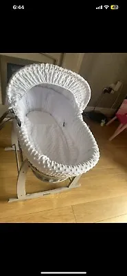 £10 • Buy Clair De Lune Grey Moses Basket And Stand