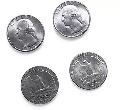 2-Pack Double-Sided Quarters 1 Double-Sided Heads Coin And 1 Double-Sided  • $19.27