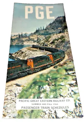 Summer Fall 1966 Pacific Great Eastern Railway Public Timetable • $30