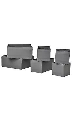 IKEA SKUBB Set Of 6 Storage Box Wardrobe Drawer Storage Clothes Organiser Set • £15.88