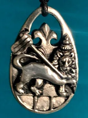 Lion Of Judah Rasta Zion Silver Pewter Charm Necklace Pendant Jewelry  • $9.99