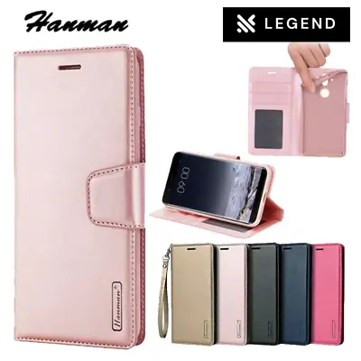 $9.99 • Buy Hanman Flip Wallet Case With Card Slot And Stand For IPhone 6/7/8/X/11/12/13/14