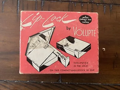 Used Vintage 1950's Lip-Lock Women's Compact By Volupte With Original Box. • $21