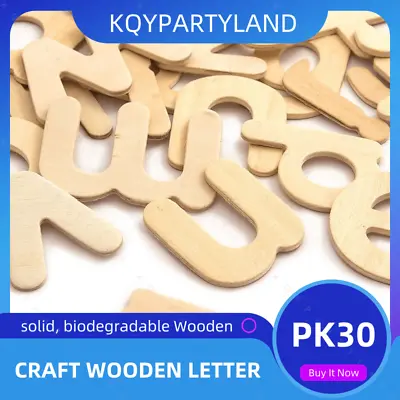 Craft Wood Alphabet Wooden Letter Word Game Name Wall Home Decor Lowercase A - Z • $4.95