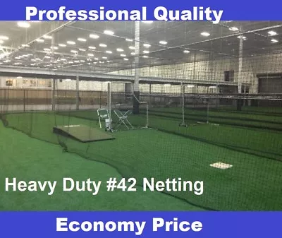 Baseball Batting Cage Net Netting #42 (54 Ply)  HDPE 12' X 12' X 55' Heavy Duty • $579