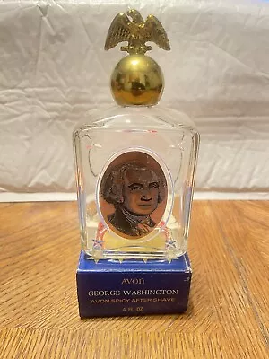 Avon Vintage 1970  GEORGE WASHINGTON TRIBUTE   AFTER SHAVE  4 FL OZ EMPTY • $5