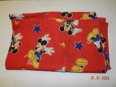 MIckey Mouse Red Curtain Valance Window Topper Cotton 84 W X 15 L Lot Of 2  • $49.99