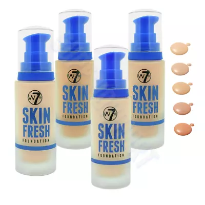 W7 Skin Fresh Face Liquid Foundation Long Lasting Stay On All Day Foundation • £8.45