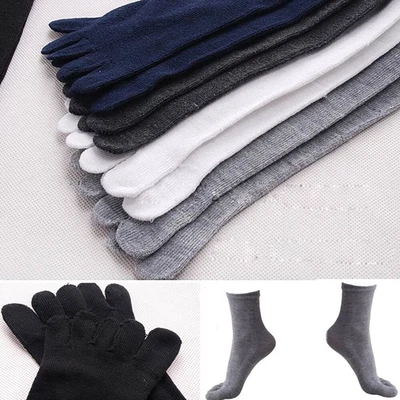 £6.85 • Buy Mens Socks Cotton Sports Breathable Five Finger Socks Toe Socks Casual Wear