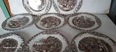 JOHNSON BROTHERS Heritage Hall 4411 8  Luncheon Plates French Provincial  • $50