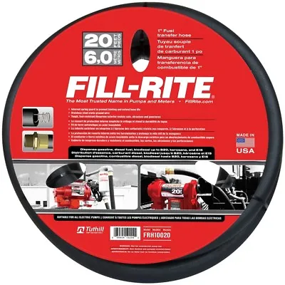 NEW TUTHILL Fill-Rite  FRH10020 1  X 20' FUEL PUMP TRANSFER HOSE 2776102 • $64.49