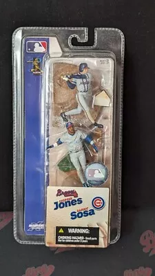 2004 McFarlane Sports Picks Chipper Jones Sammy Sosa Figures Braves Cubs • $15